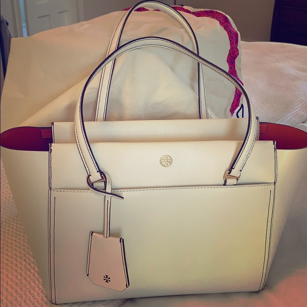 Tory Burch cream handbag